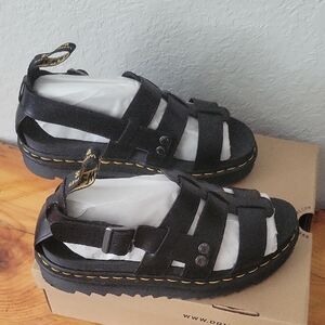 Dr. Marten Terry Leather Strap Platform Sandals